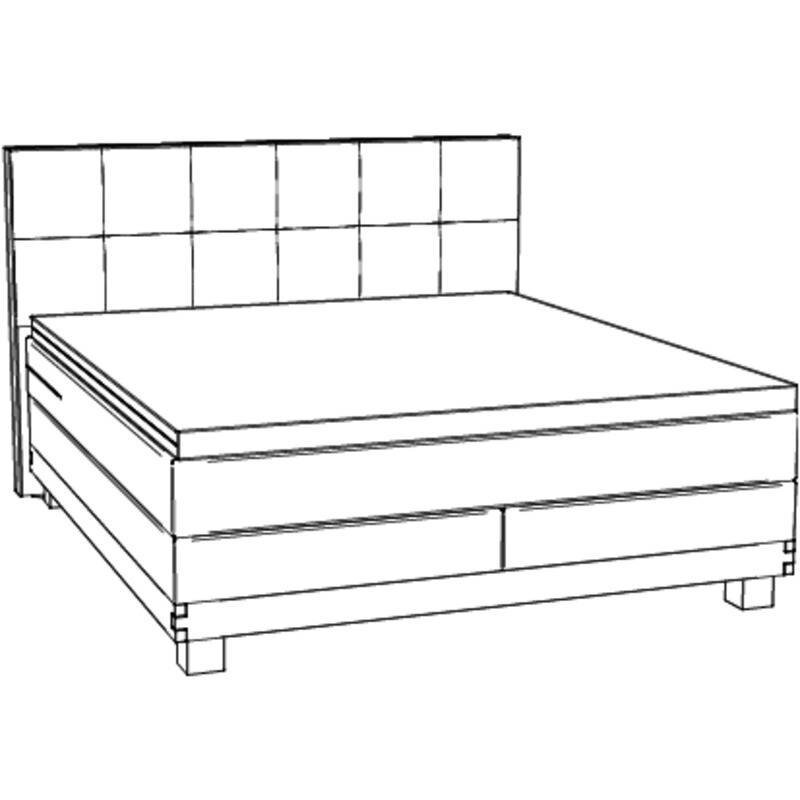 Boxspring bett Finca Hasena 140 x 200 cm Beige / Braun – Bild 3