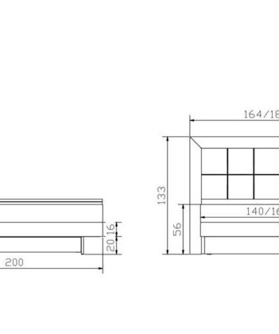 Boxspring bett inkl. stauraum Texas Hasena 180x200 cm, Weiß / Braun – Bild 5
