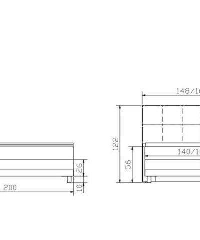 Lit boxspring Bella Hasena 180x200 cm Gris / Brun – Image 4
