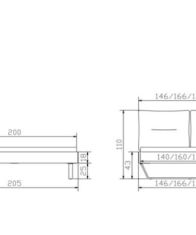 Bett Totti Hasena Eiche massivholz-751-Fusio anthracit 140x200 cm Anthrazit / Braun – Bild 4