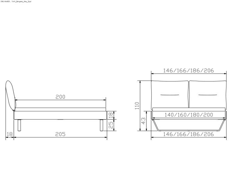 Bett Totti Hasena Eiche massivholz-751-Fusio anthracit 140x200 cm Anthrazit / Braun – Bild 4