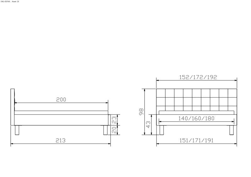 Lit Noemi Hasena 160x200 cm Gris / Brun – Image 4