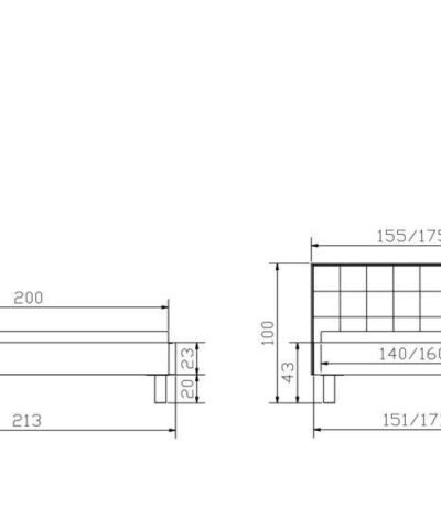 Bett Noah Hasena 140x200 cm Grau / Braun – Bild 4