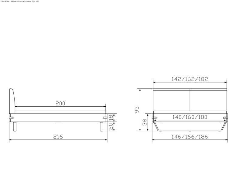 Bett Ezzino Hasena 180x200 cm Anthrazit / Grau / Braun – Bild 4