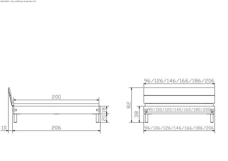 Bett Duno Hasena 200x200 cm Grau/Silber / Braun – Bild 4