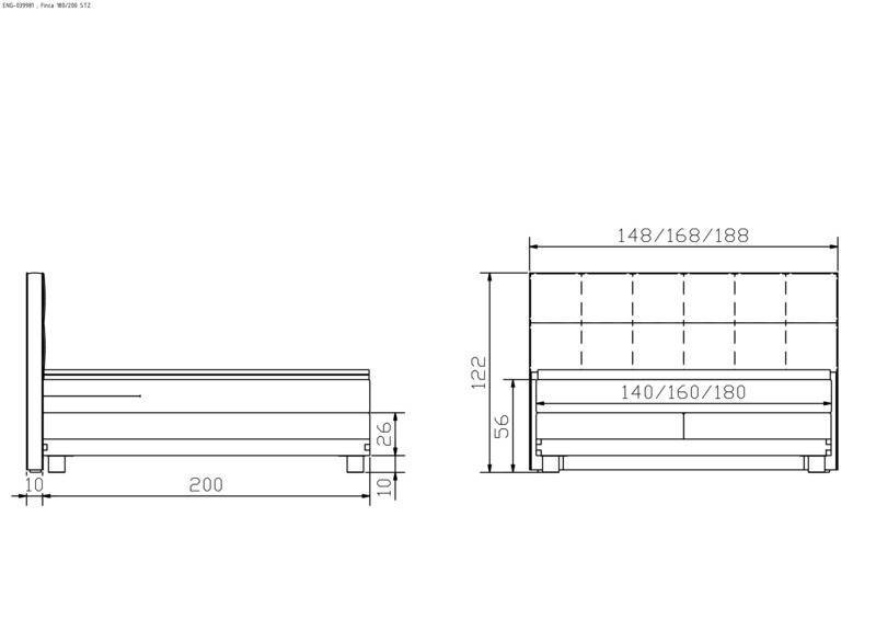 Boxspring bett Finca Hasena 140 x 200 cm Beige / Braun – Bild 4