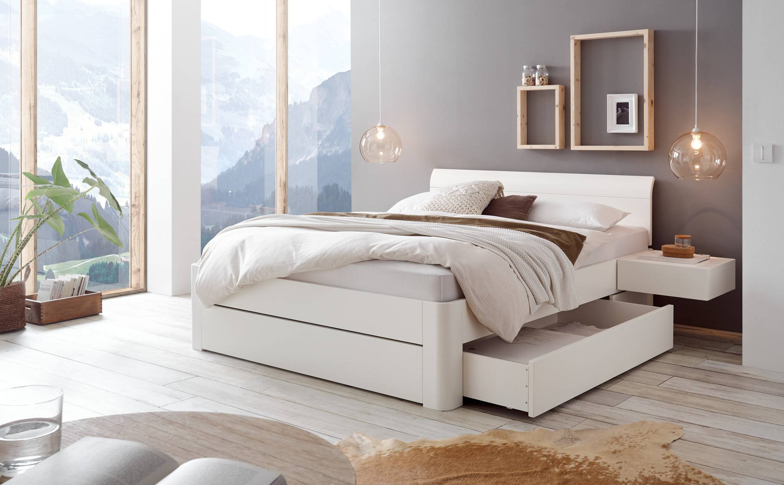 Bett Stupendo Hasena 160x200 cm, Weiß – Bild 3