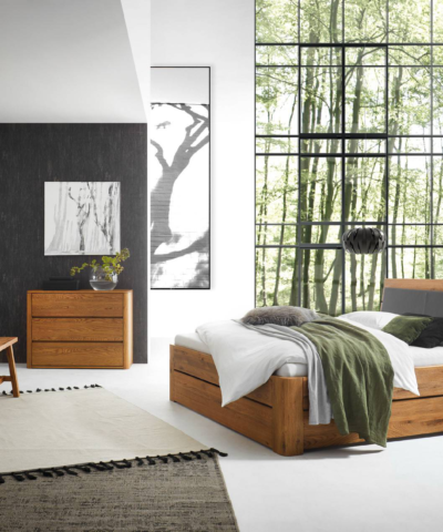 Alternative view of Lit Grazia Hasena 140x200 cm Gris / Brun