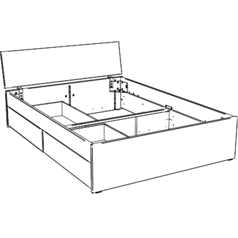 Bett Gabriele Hasena 140x200 cm Weiß – Bild 5