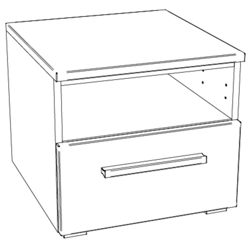 Nachttisch Jedermanns Hasena Weiß / Braun – Bild 2