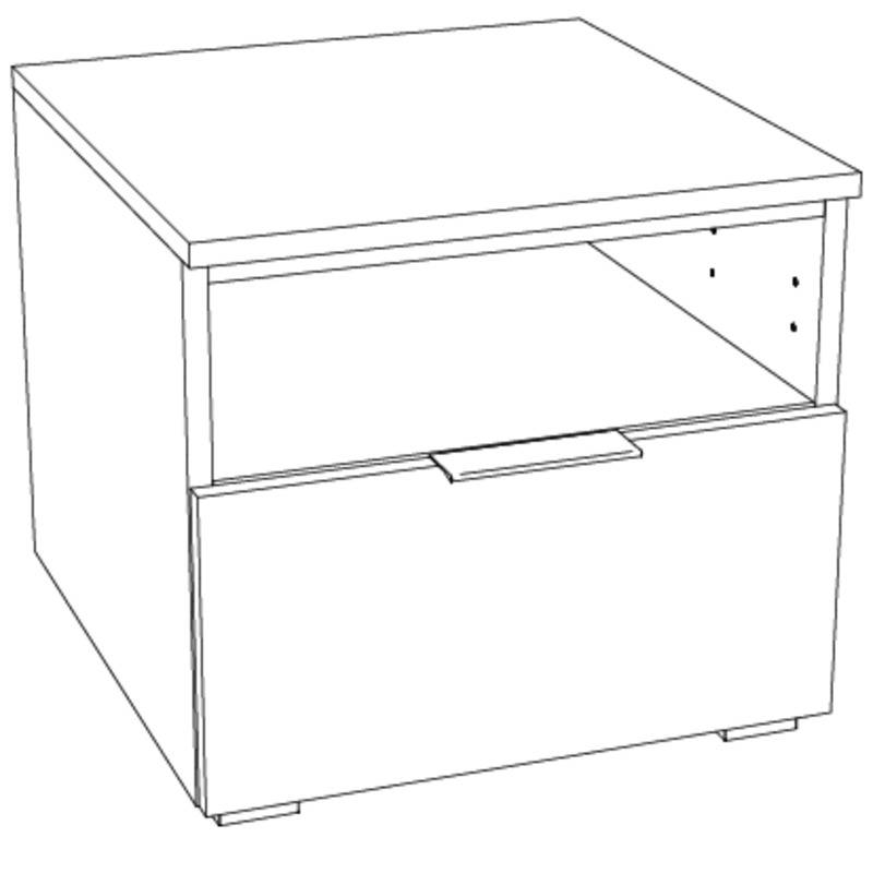 Table de nuit Onia Hasena Anthracite – Image 3