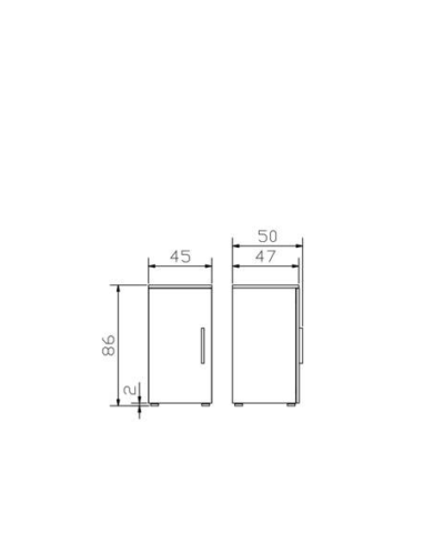 Commode Unito Hasena Anthracite / Brun