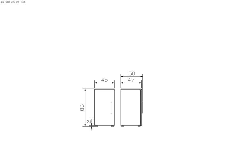 Commode Unito Hasena Anthracite / Brun