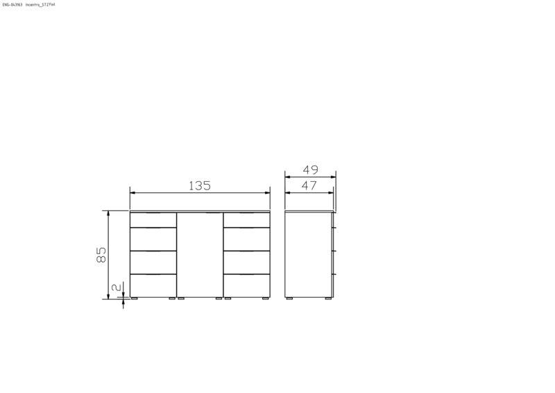 Commode Incentro Hasena Blanc / Anthracite