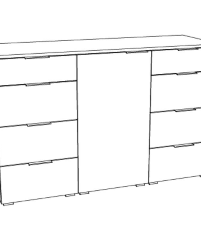 Commode Incentro Hasena Anthracite / Blanc