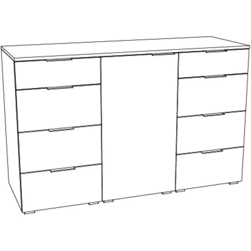 Commode Incentro Hasena Anthracite / Blanc