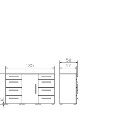 Commode Incentro Hasena Anthracite / Brun