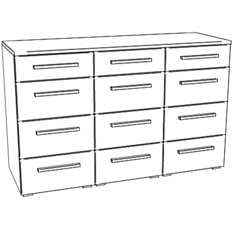 Commode Trequatri Hasena Anthracite / Brun