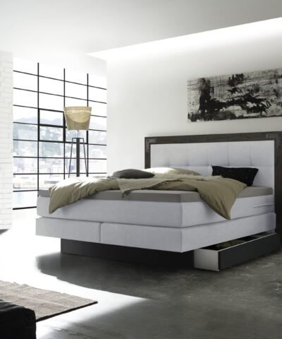 Alternative view of Lit boxspring incl. espace de rangement Nevada Hasena 160x200 cm Blanc / Gris