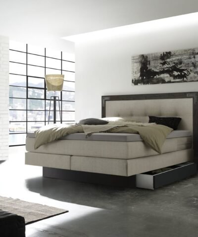 Alternative view of Lit boxspring incl. espace de rangement Nevada Hasena 160x200 cm Beige / Gris