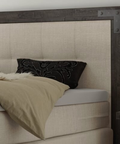 Alternative view of Lit boxspring Memphis Hasena 160x200 cm Beige / Gris