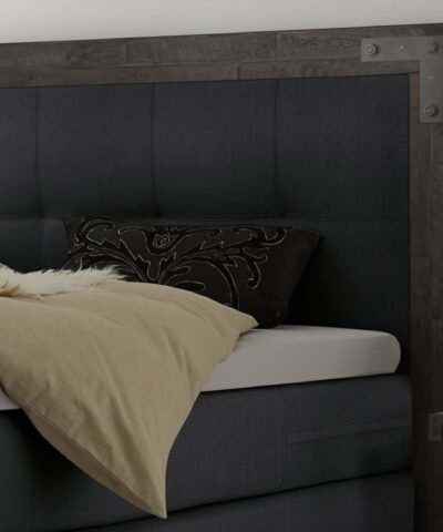 Alternative view of Lit boxspring Memphis Hasena 160x200 cm Anthracite / Gris