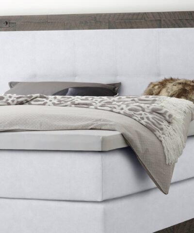 Alternative view of Lit boxspring Chicago Hasena 140x200 cm Blanc / Gris