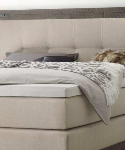 Alternative view of Lit boxspring Chicago Hasena 160x200 cm Beige / Gris
