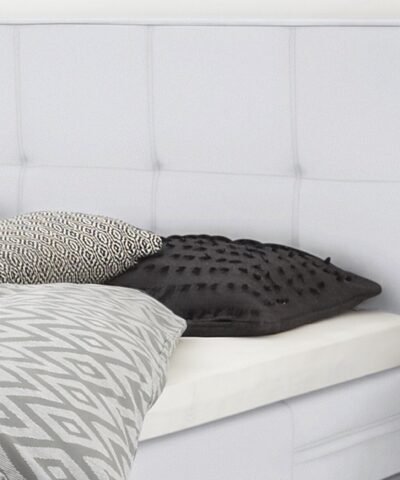 Alternative view of Lit boxspring Boston Hasena 140x200 cm Blanc / Gris
