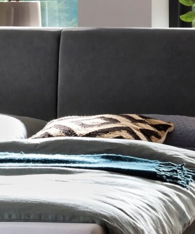 Alternative view of Lit Ezzino Hasena 180x200 cm Anthracite / Gris