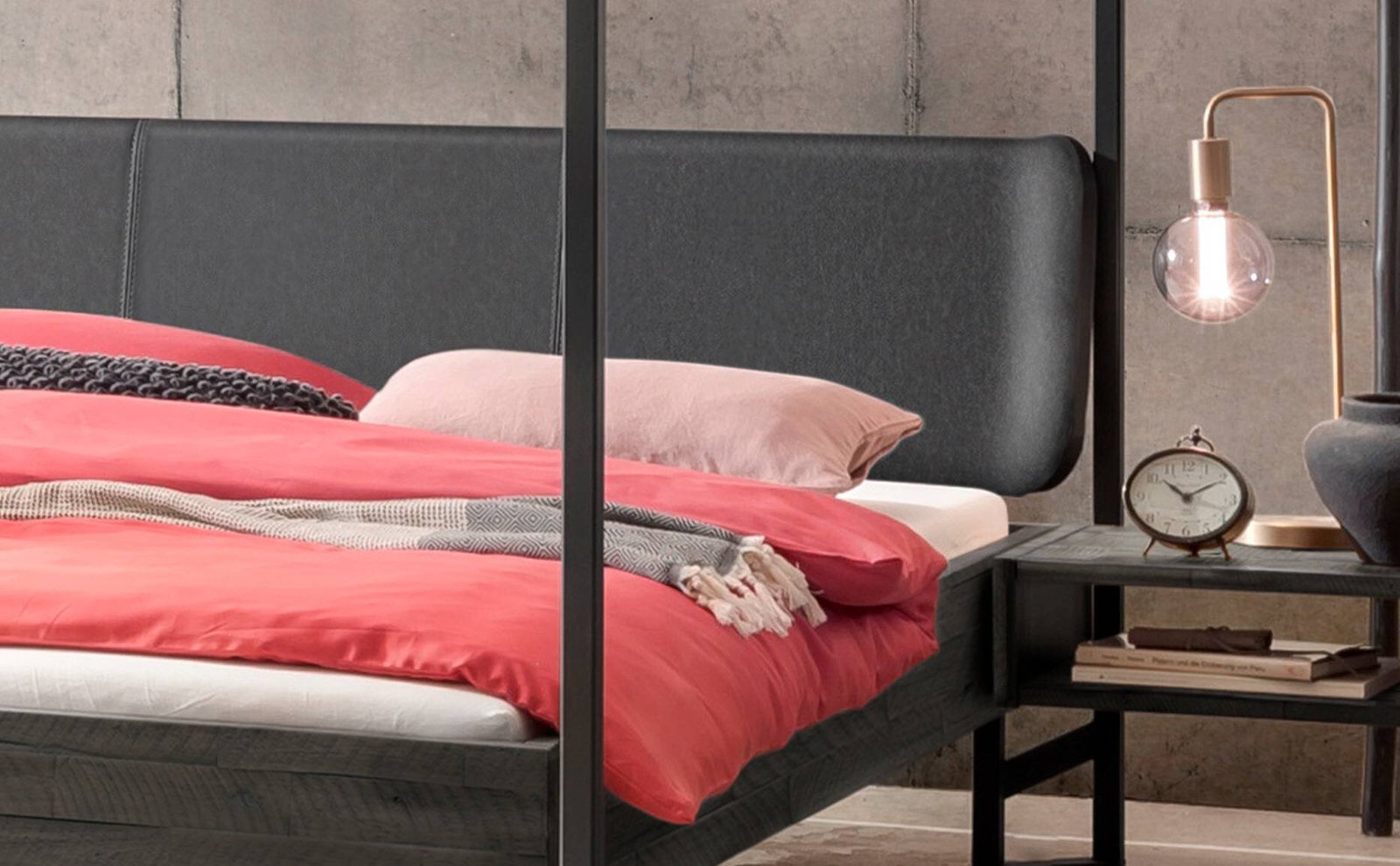 Bett Bogina Hasena 160x200 cm Anthrazit / Grau – Bild 2