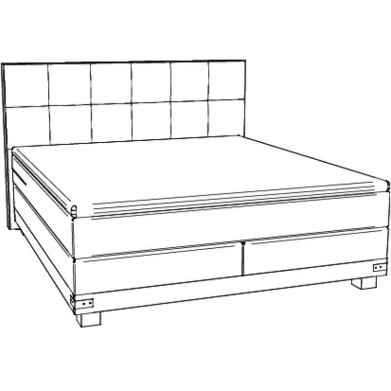 Lit boxspring Boston Hasena 160x200 cm Blanc / Gris – Image 3