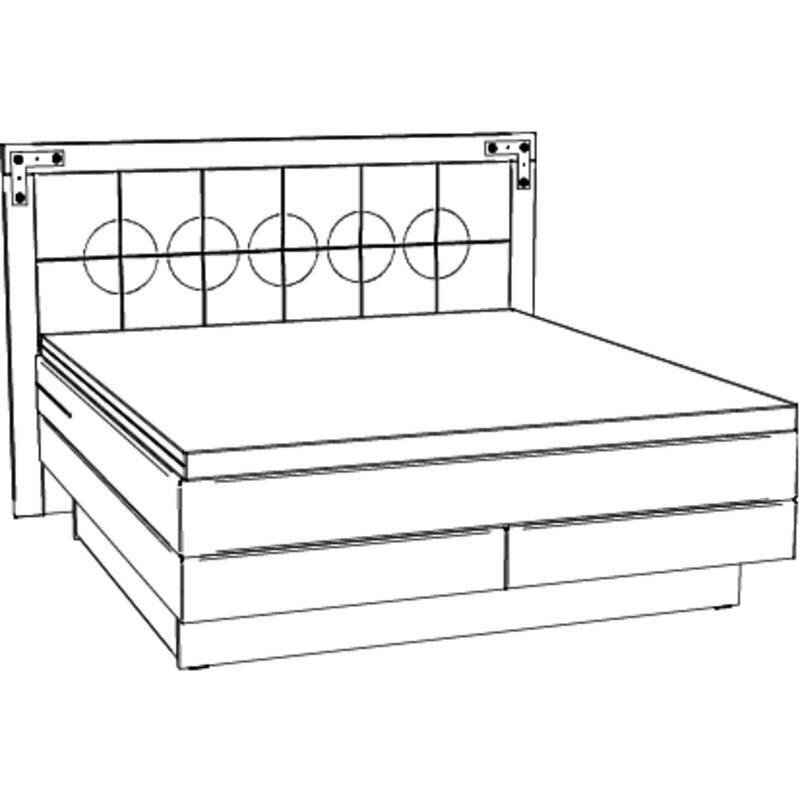 Lit boxspring incl. espace de rangement Nevada Hasena 140x200 cm Blanc / Gris – Image 4