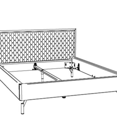 Bett Nardo Hasena 160x200 cm Anthrazit / Grau – Bild 3