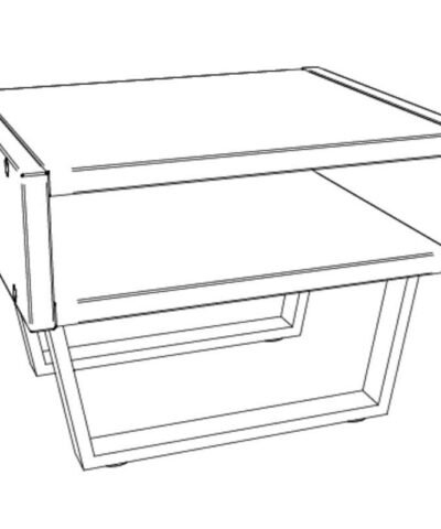 Alternative view of Table de nuit Jesa Hasena Anthracite / Gris