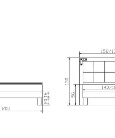 Lit boxspring Memphis Hasena 180x200 cm Blanc / Gris – Image 4