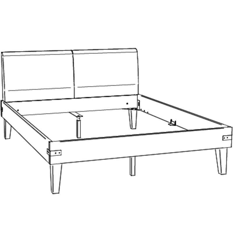 Bett Alino Hasena 160x200 cm Grau – Bild 3