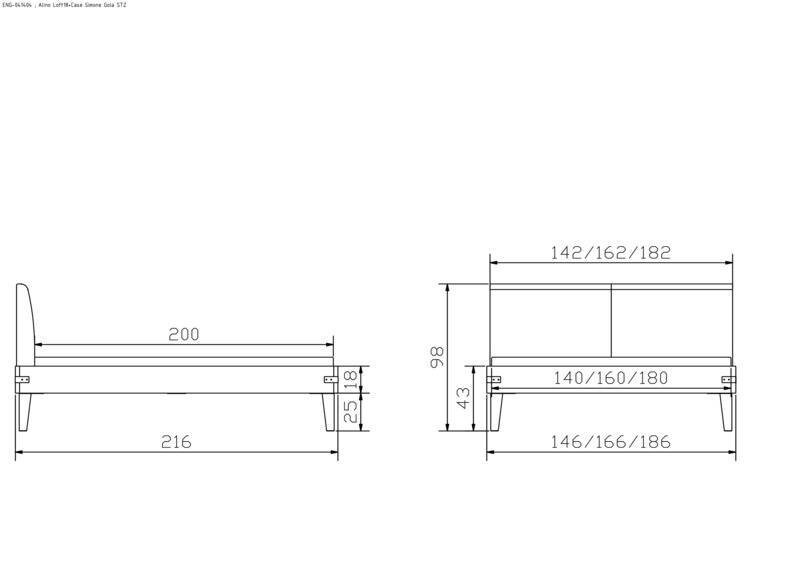 Bett Alino Hasena 160x200 cm Grau – Bild 4