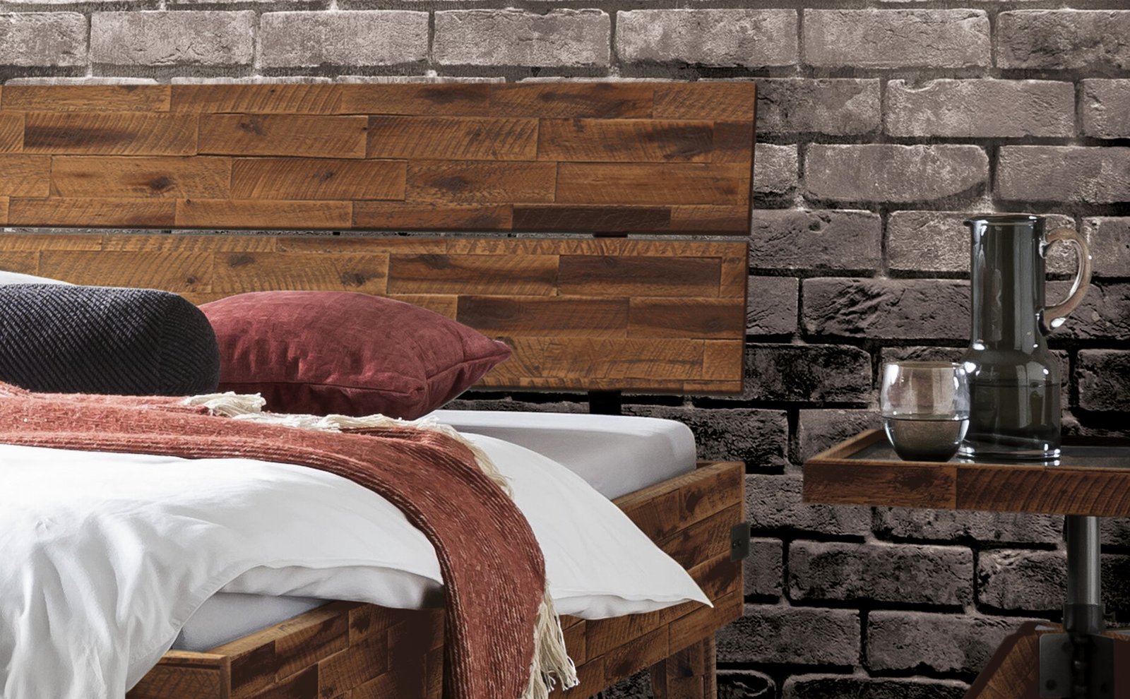 Bett Aloa Hasena 100x200 cm Braun – Bild 2