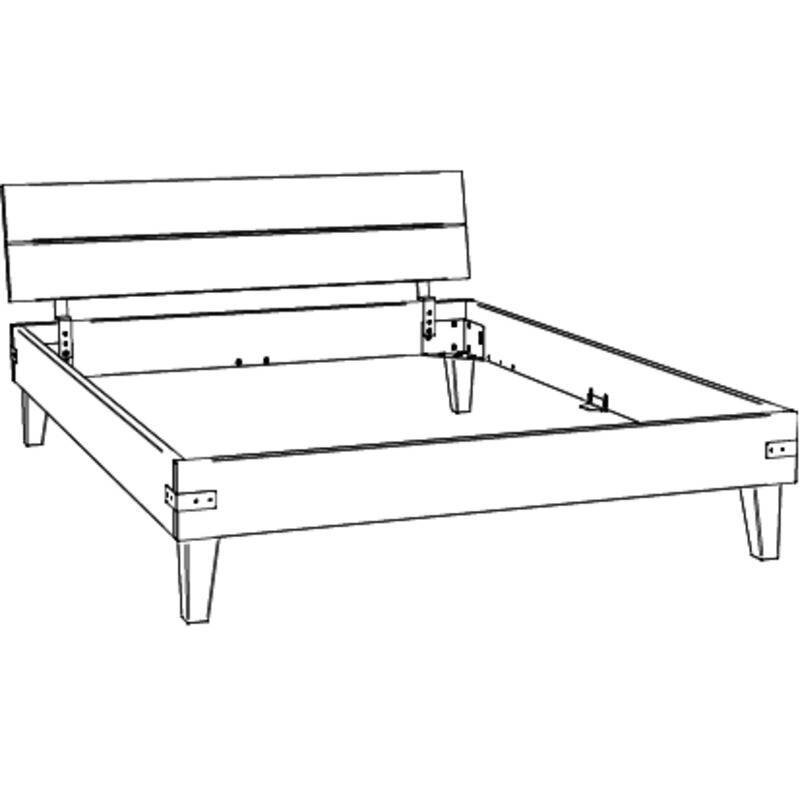 Bett Aloa Hasena 100x200 cm Braun – Bild 3