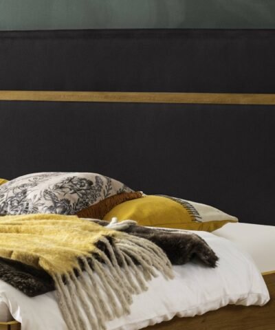 Alternative view of Lit Chiara Hasena Chêne bois massif 374-Campos cafe 160x200 cm Brun