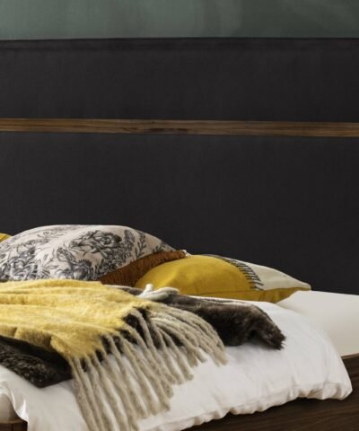 Alternative view of Lit Chiara Hasena Noyer massif 374-Campos cafe 180x200 cm Brun