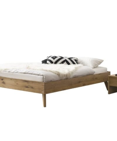 Lit Iseo Hasena Chêne bois massif 160x200 cm Brun