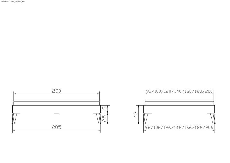 Bett Iseo Hasena Eiche massivholz 200x200 cm Braun – Bild 3