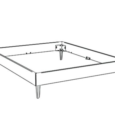 Alternative view of Lit Leandro Hasena Chêne bois massif 120x200 cm Brun