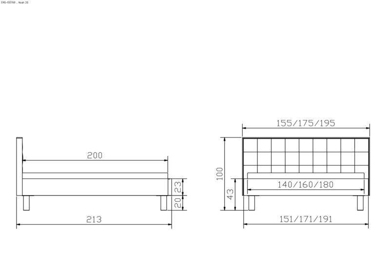 Bett Noah Hasena 160x200 cm Braun – Bild 4