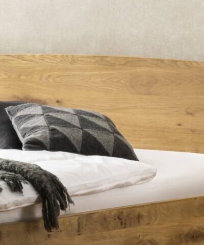 Alternative view of Lit Sambuco Hasena Chêne bois massif 160x200 cm Brun