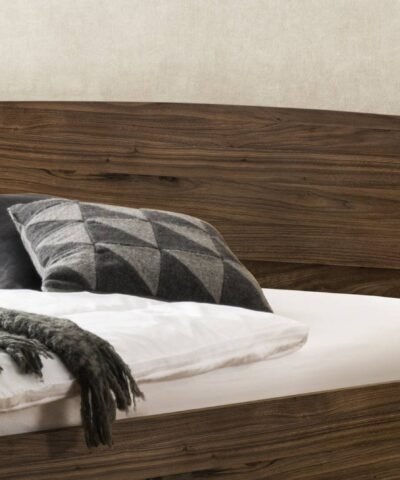 Alternative view of Lit Sambuco Hasena Noyer massif 90x200 cm Brun