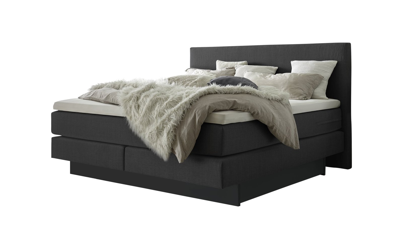 Boxspring bett inkl. stauraum Denver Hasena 180x200 cm Anthrazit