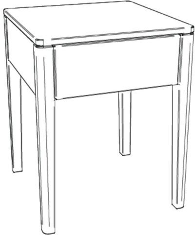 Alternative view of Table de nuit Chilly Hasena Brun